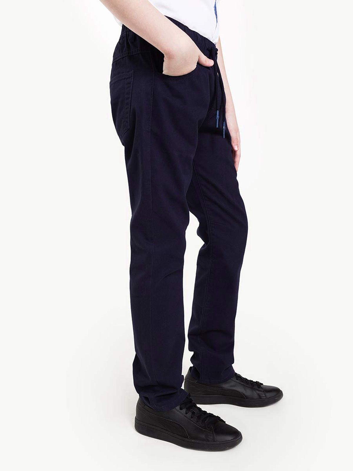 Синие брюки на резинке для мальчика BSU000101-1 купить по цене от 299рублей с доставкой по России